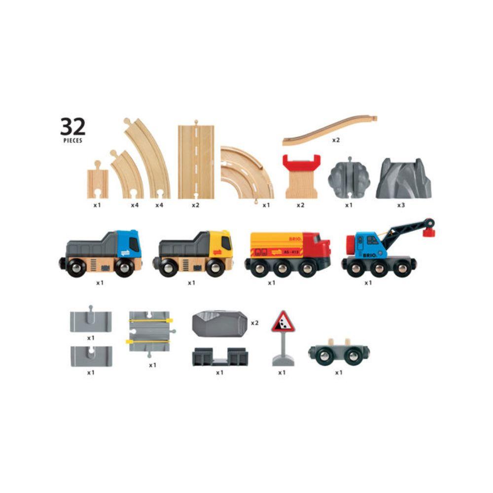 BRIO Rail & Road Loading Set