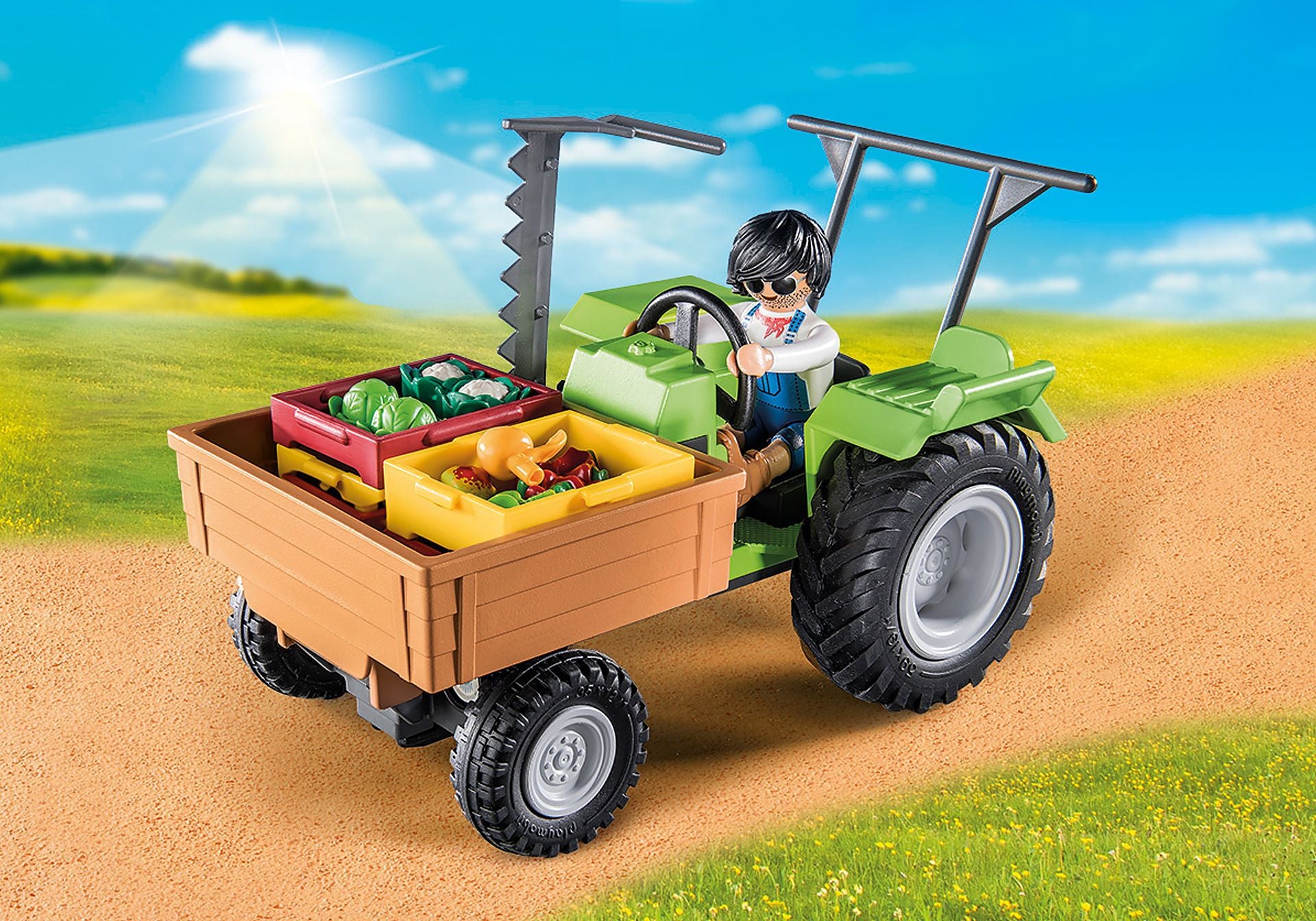 Playmobil Tractor with Trailer