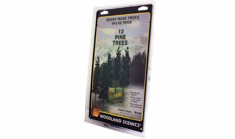 Woodland Scenics 6In - 8In Rm Real Pine12/Pk