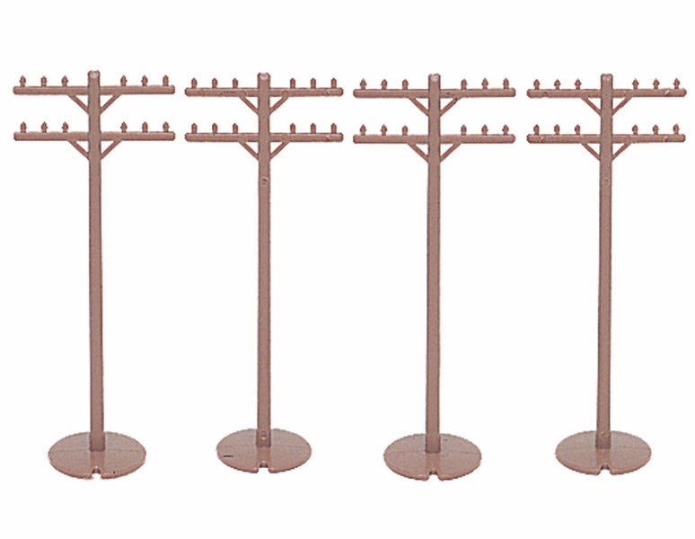 Bachmann Telephone Poles (12 pcs), HO Scale