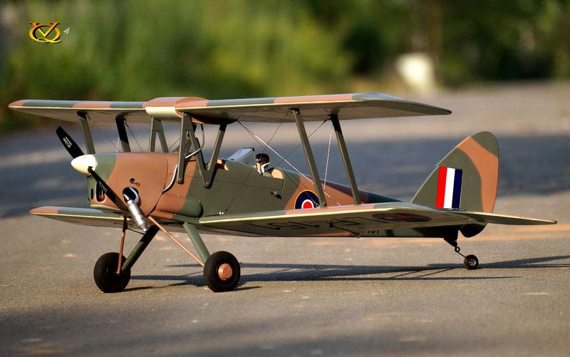 VQ Models Tiger Moth 46-82 /EP Camo Vers. 1400mm WS, 6Ch RC