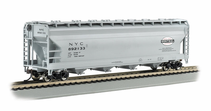 Bachmann NY Central #892133 Grey 56ft Centre Flow Cvrd. Hopper. HO