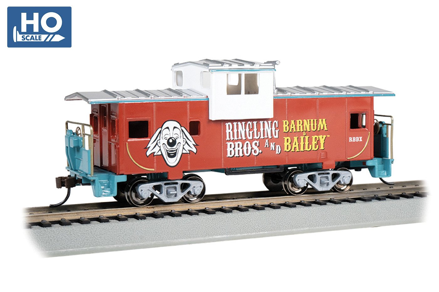 Bachmann Ringling Bros & Barnum & BaileyWide Vision Caboose. HO Scale