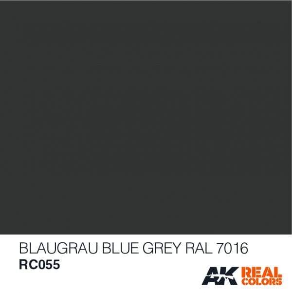 AK Interactive Real Colours Blaugrau-Blue Grey RAL 7016 10ml