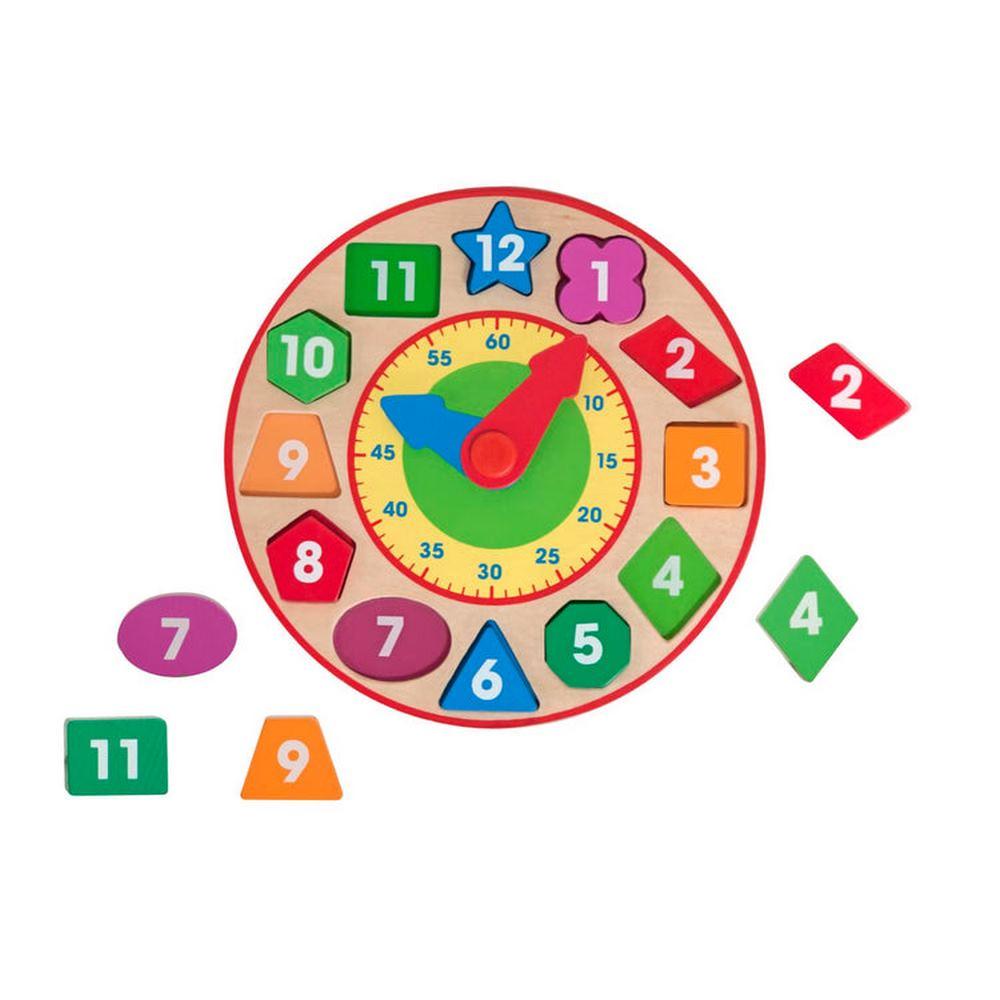 Melissa and Doug Wooden Shape Sorting Clock