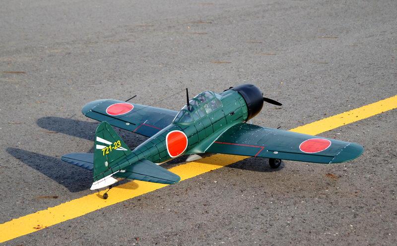 VQ Models A6M5 Zero 46/62 EP/GP, 1580mmWS Green, 5Ch RC