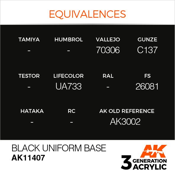 AK Interactive Acrylic Black Uniform Base