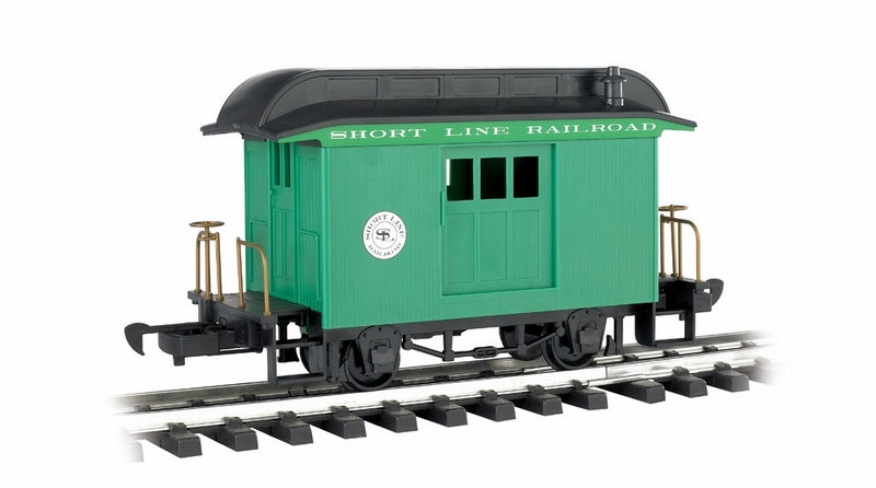 Bachmann Short Line RR Baggage Car, Green w/Black Roof, G Scale