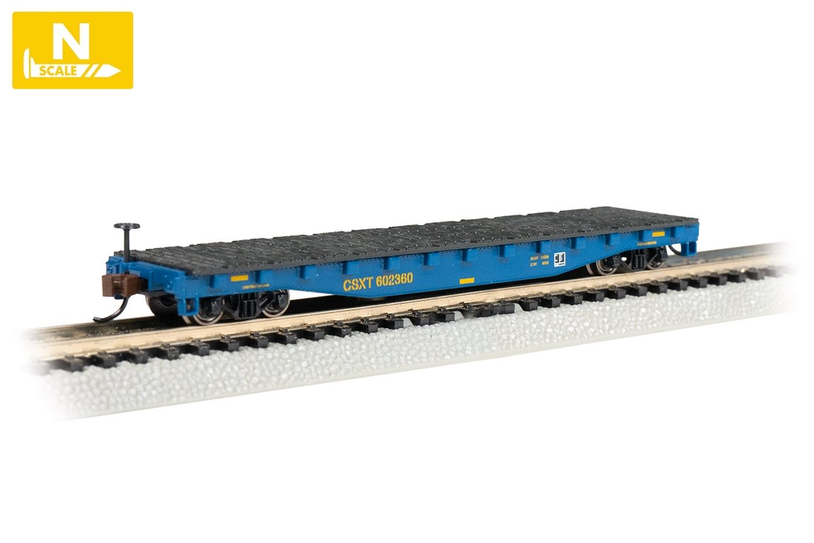 Bachmann CSX #602360 52ft Steel Flatcar.N Scale