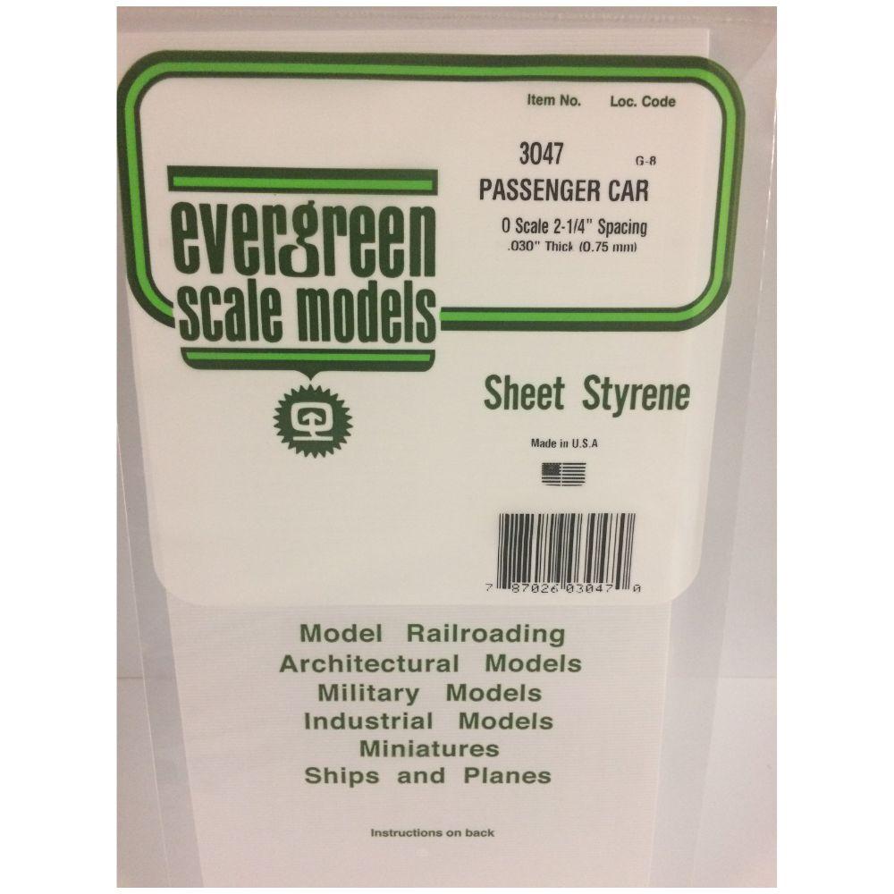 Evergreen Styr Passenger Car Siding- O