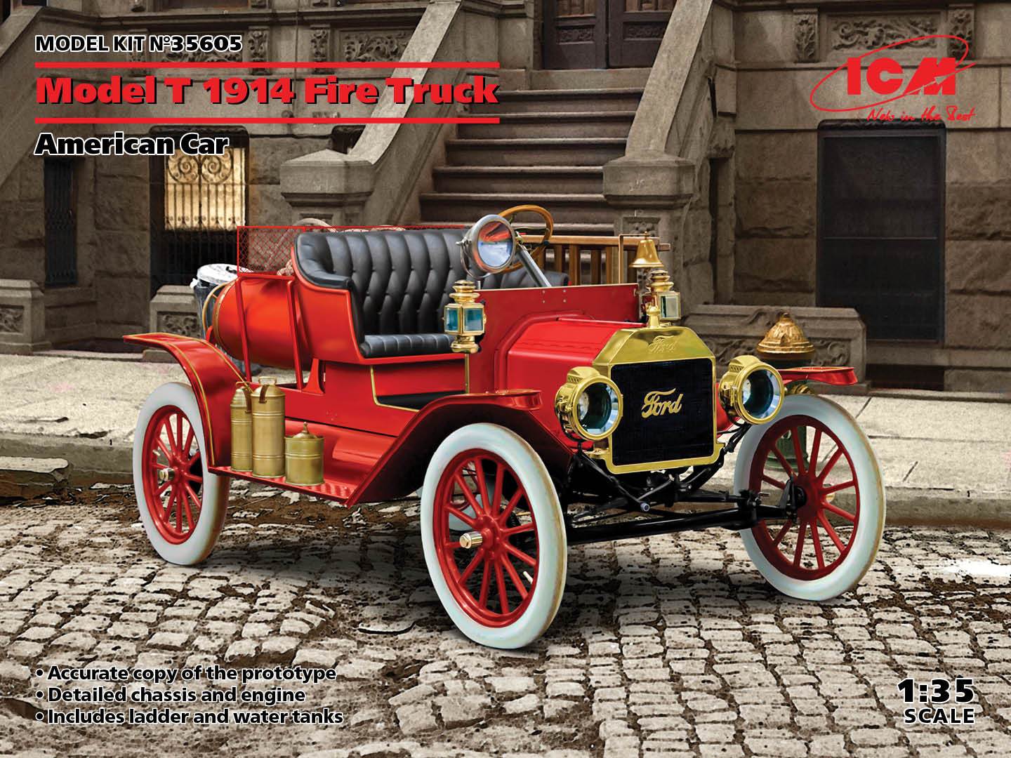 ICM 1:35 Model T 1914 Fire Truck