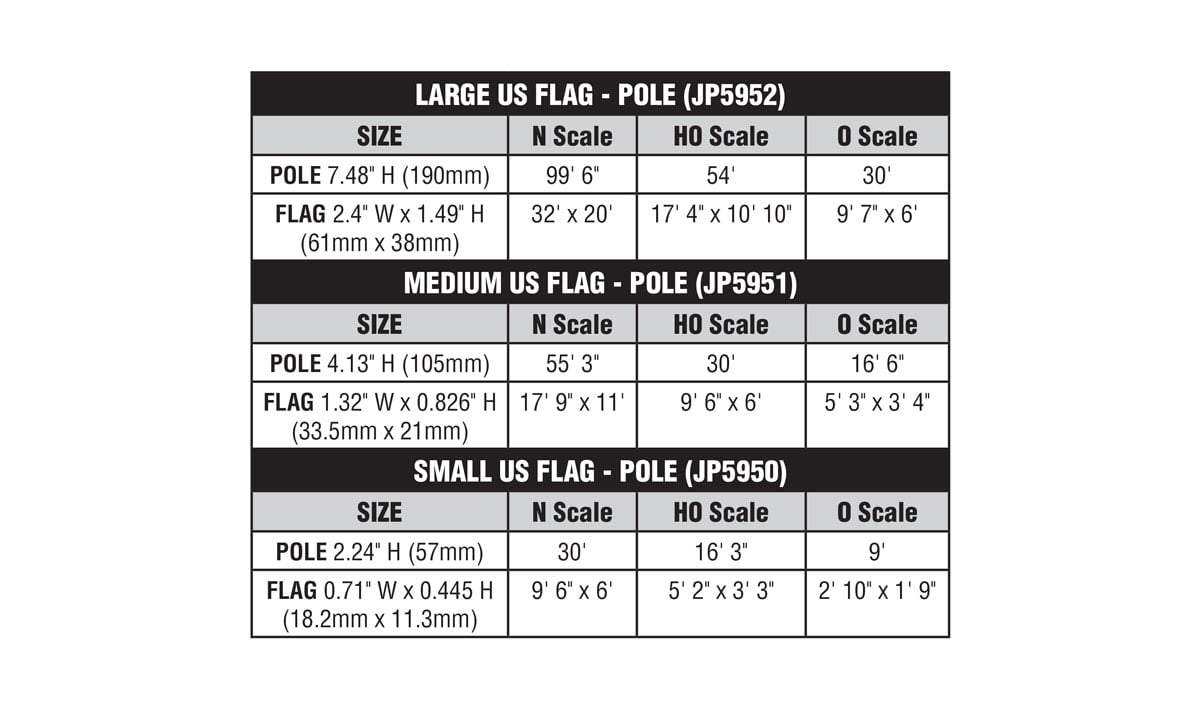 Woodland Scenics US Flag - Pole Small