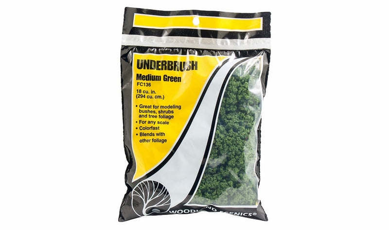 Woodland Scenics Medium Green Underbrush(Bag)