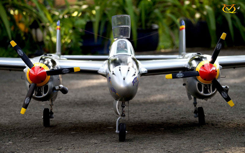 VQ Models P38 Lightning Twin 46/62  EP:2 x RBBM61's 2100mm WS, 9Ch RC