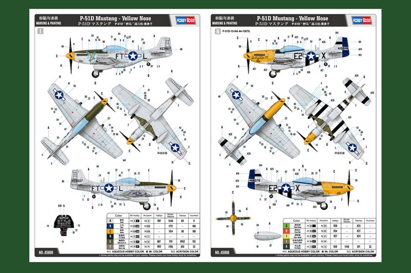 Hobbyboss 1:48 P-51D Mustang Yellow Nose