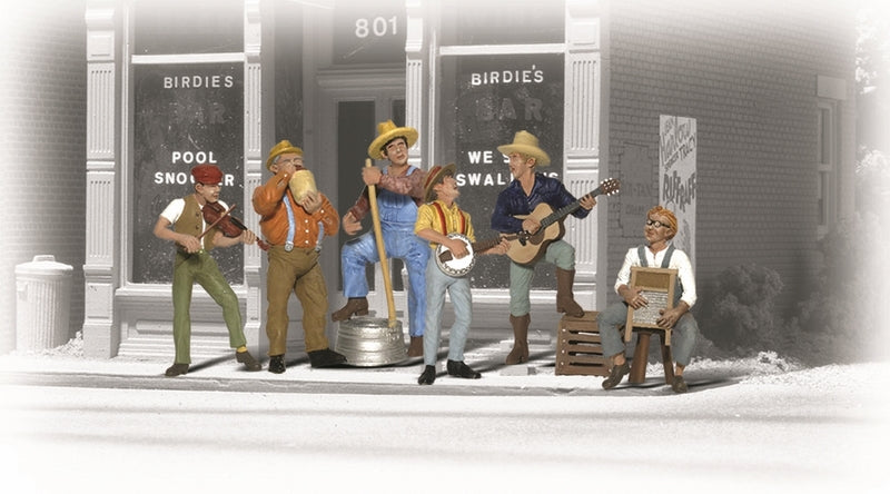 Woodland Scenics Jug Band, 6 Band members w/Equipment, HO Scale