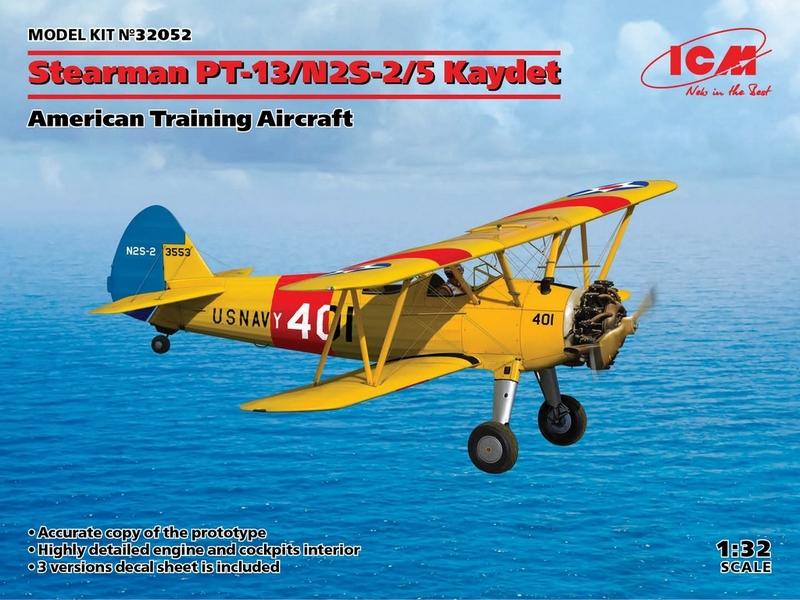 ICM 1:32 Stearman Pt-13/N2S-2/5 Kaydet