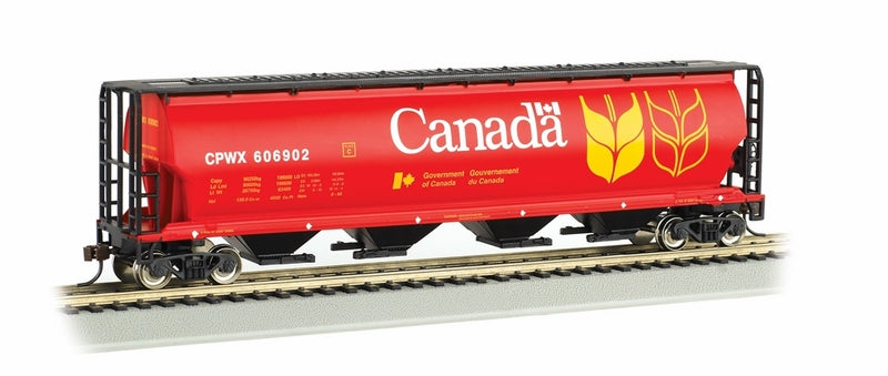 Bachmann Canada Grain #606902 Cylindrical 4-Bay Grain Hopper. HO Scale