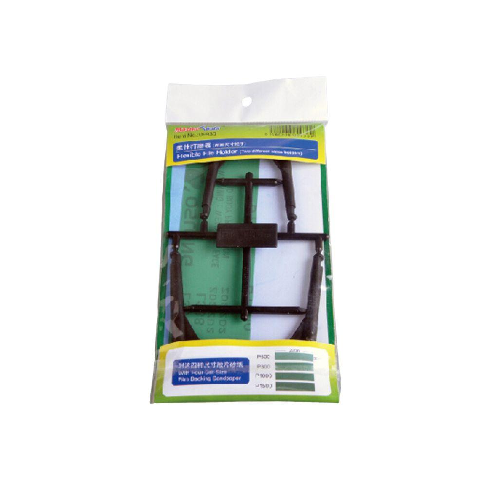 Master Tools U Type-Flexible File Holder1Lg, 2Sm, 4xVarious Sandpaper