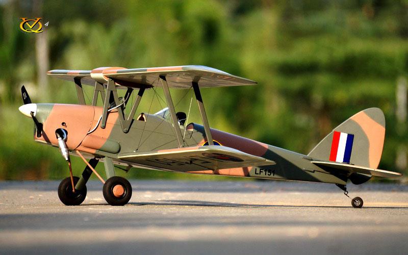 VQ Models Tiger Moth 46-82 /EP Camo Vers. 1400mm WS, 6Ch RC