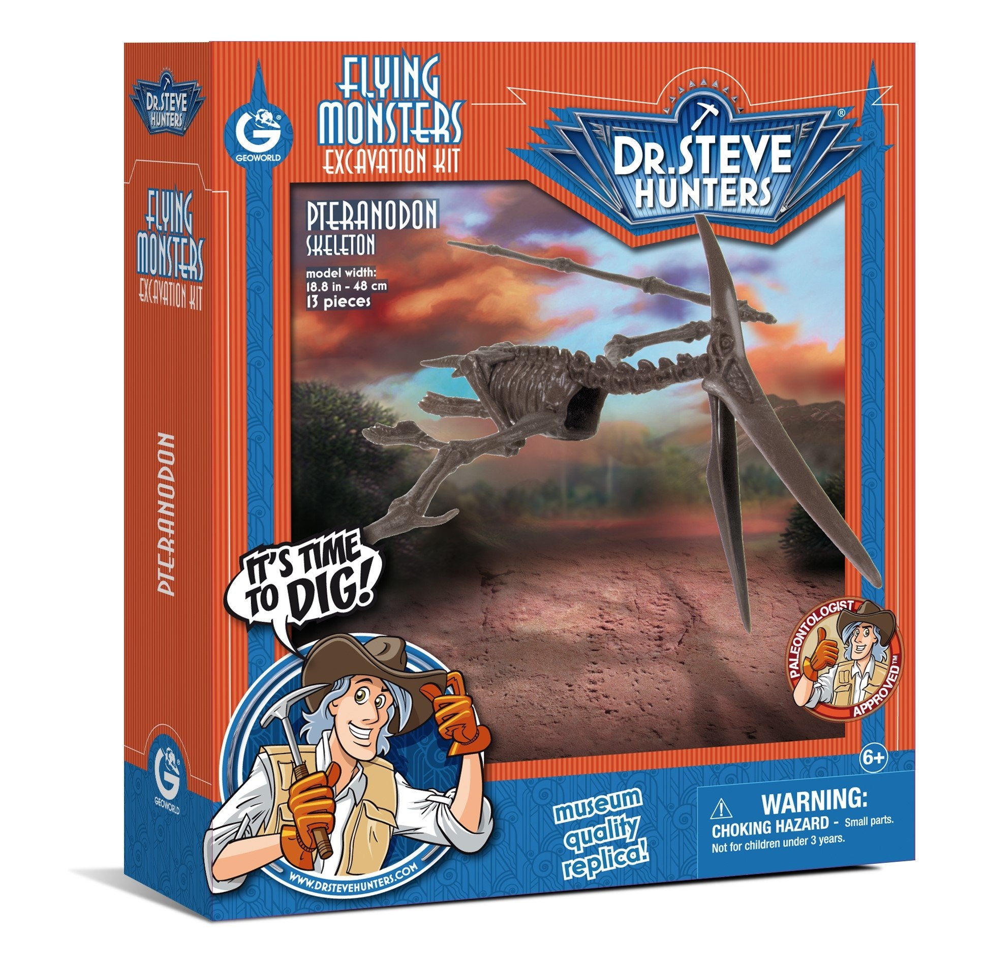 Dr. Steve Hunters Pteranodon Skeleton Flying Monsters Excavation Kit