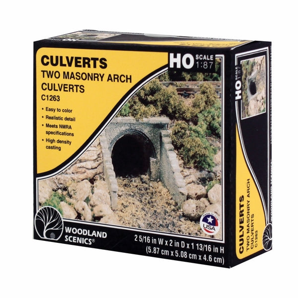 Woodland Scenics Ho Culvert Masonry Arch2Ea *