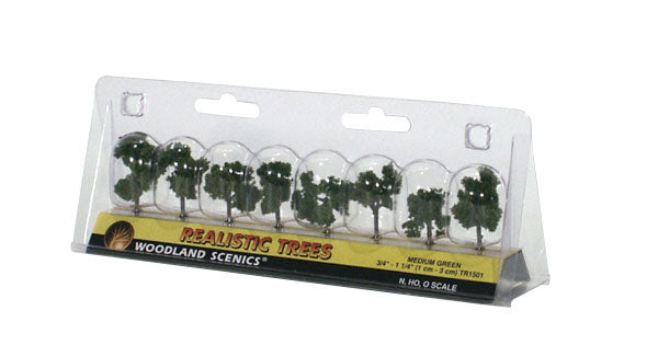 Woodland Scenics 3/4In - 1 1/4Inrm RealMed Gr 8/Pk