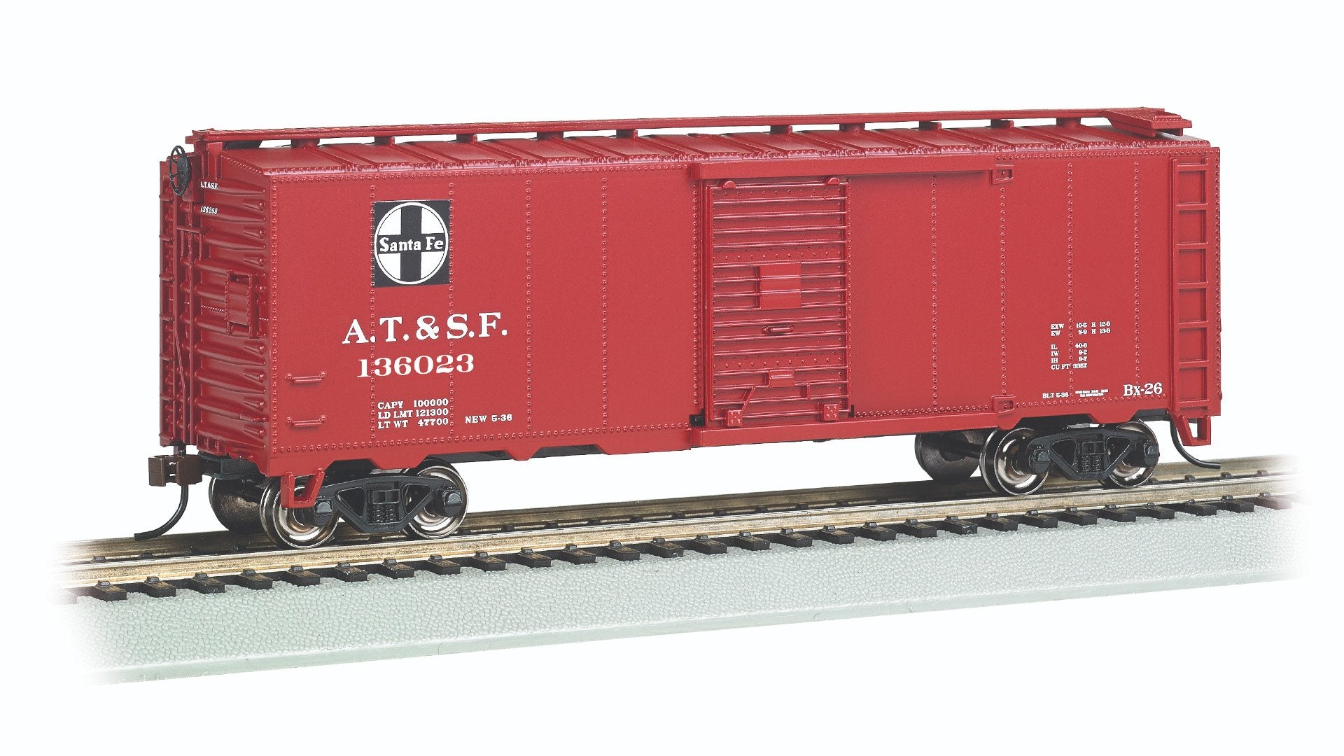 Bachmann Atchison Topeka and Santa Fe #136023 Steam Era 40ft Boxcar.HO