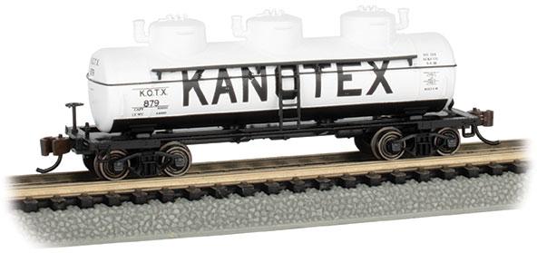 Bachmann Kanotex #879 3-Dome Tank Car. NScale