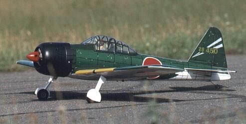 VQ Models A6M5 Zero 46/62 EP/GP, 1580mmWS Green, 5Ch RC