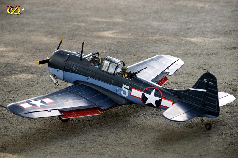 VQ Models SBD-5 Dauntless w/Flaps 46-62/EP, 1540mm WS, 8Ch RC