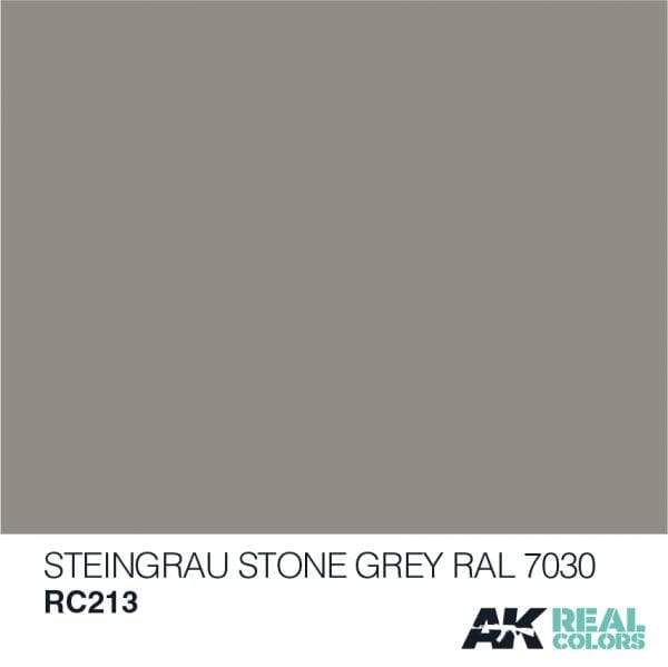 AK Interactive Real Colours Steingrau-Stone Grey RAL 7030 10ml