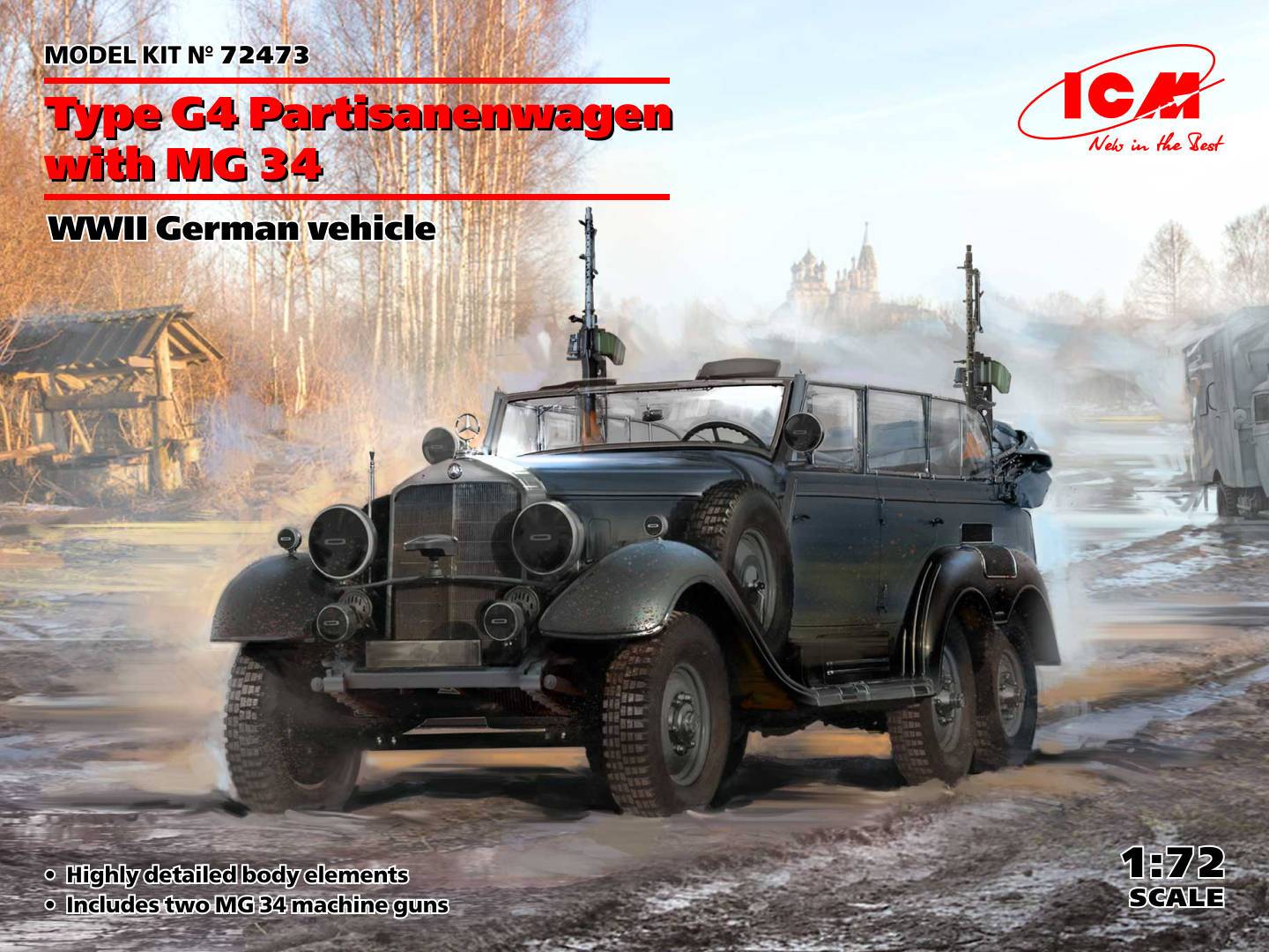 ICM 1:72 Type G4 Partisanenwagen w/MG 34