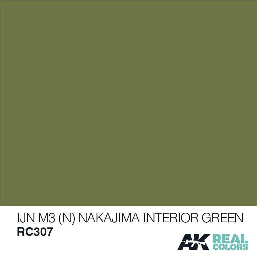 AK Interactive Real Colours Ijn M3 (N) Nakajima Interior Green 10ml