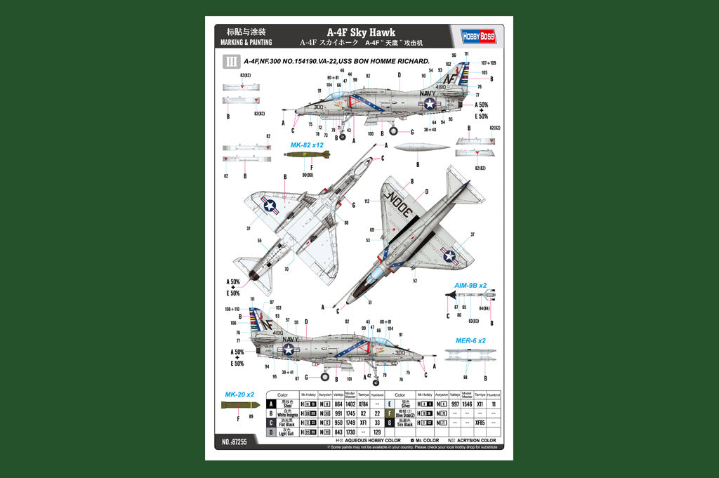 Hobbyboss 1:72 A-4F Sky Hawk