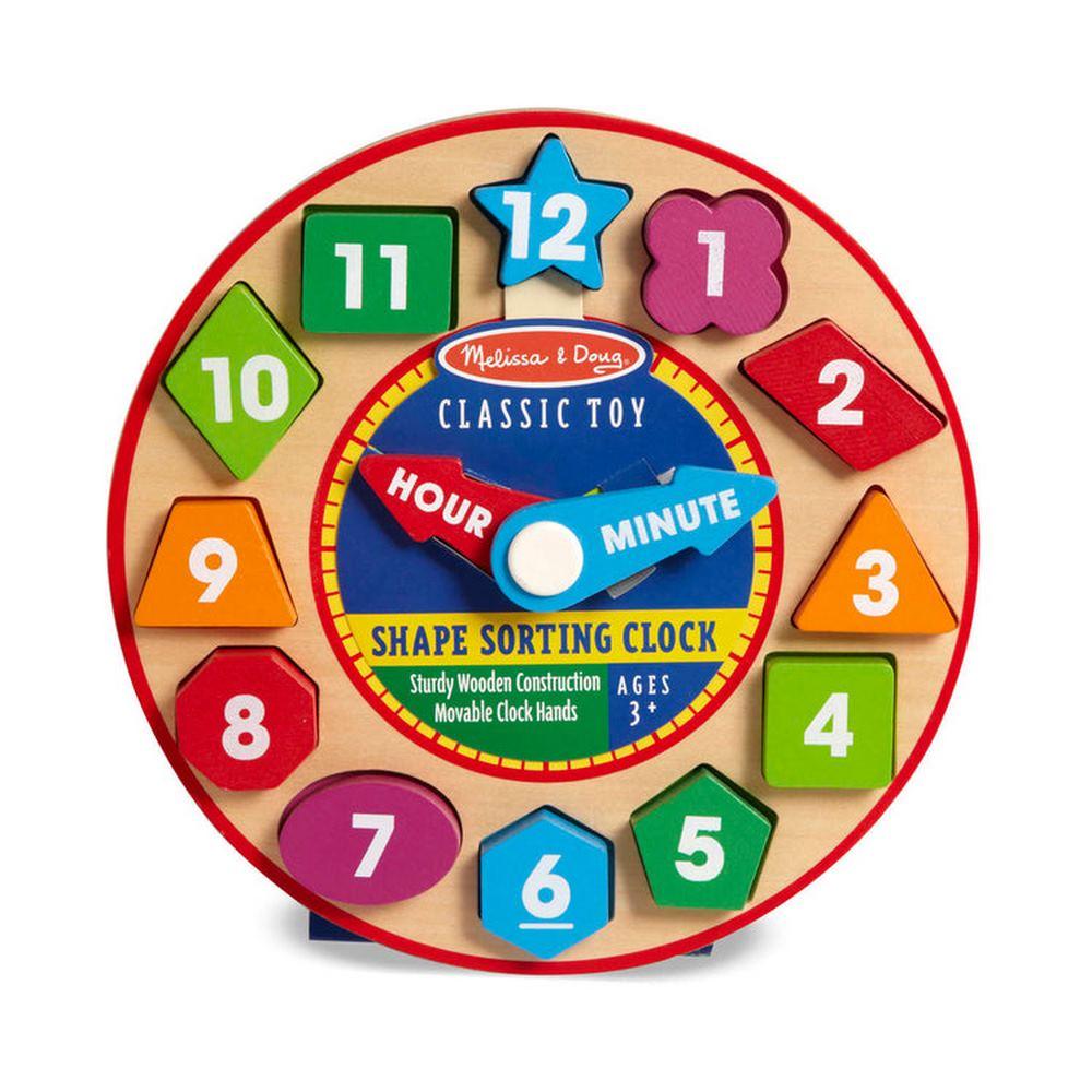 Melissa and Doug Wooden Shape Sorting Clock