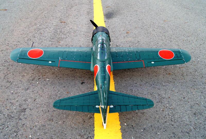 VQ Models A6M5 Zero 46/62 EP/GP, 1580mmWS Green, 5Ch RC