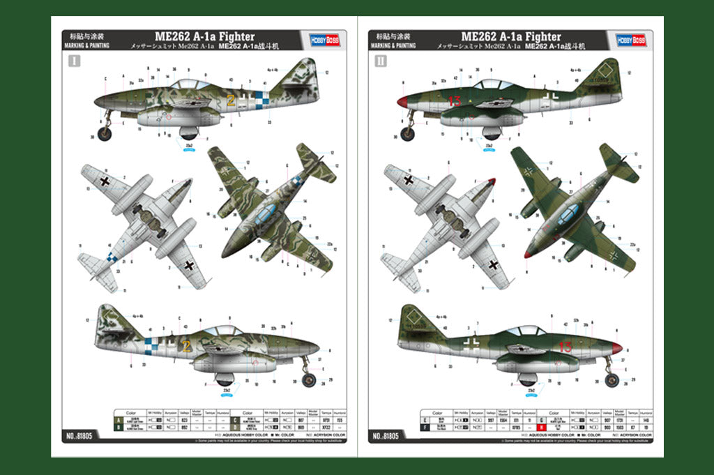 Hobbyboss 1:18 Me262 Fighter