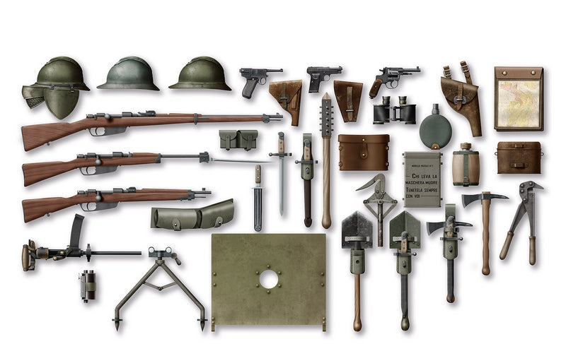 ICM 1:35 Wwi Italian Infantry Weapon&Equip.