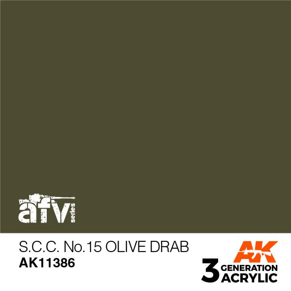 AK Interactive Acrylic S.C.C. No.15 Olive Drab