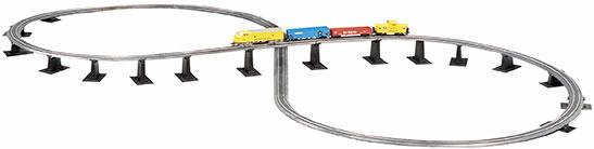 Bachmann, Nickel Silver E-Z Track Over-Under Fig. 8 Track Pack, N