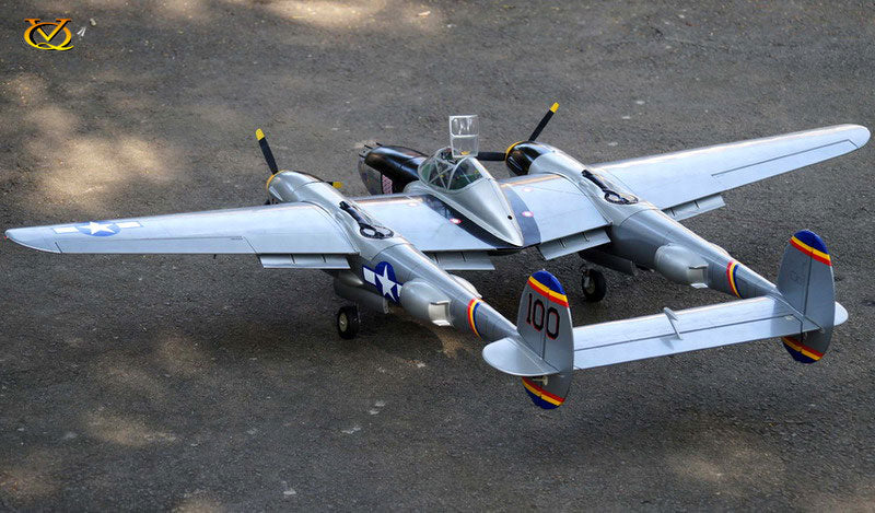 VQ Models P38 Lightning Twin 46/62  EP:2 x RBBM61's 2100mm WS, 9Ch RC