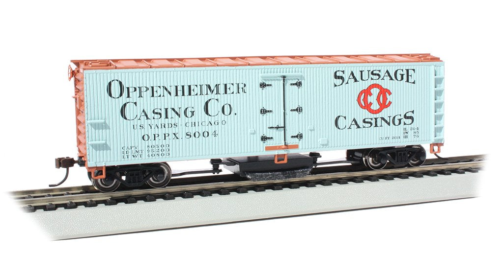 Bachmann Openheimer Casing Co #8004 40ftTrk. Clean Wood Side Reefer HO