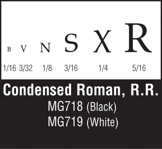 Woodland Scenics Condensed Roman Rr Black Dt