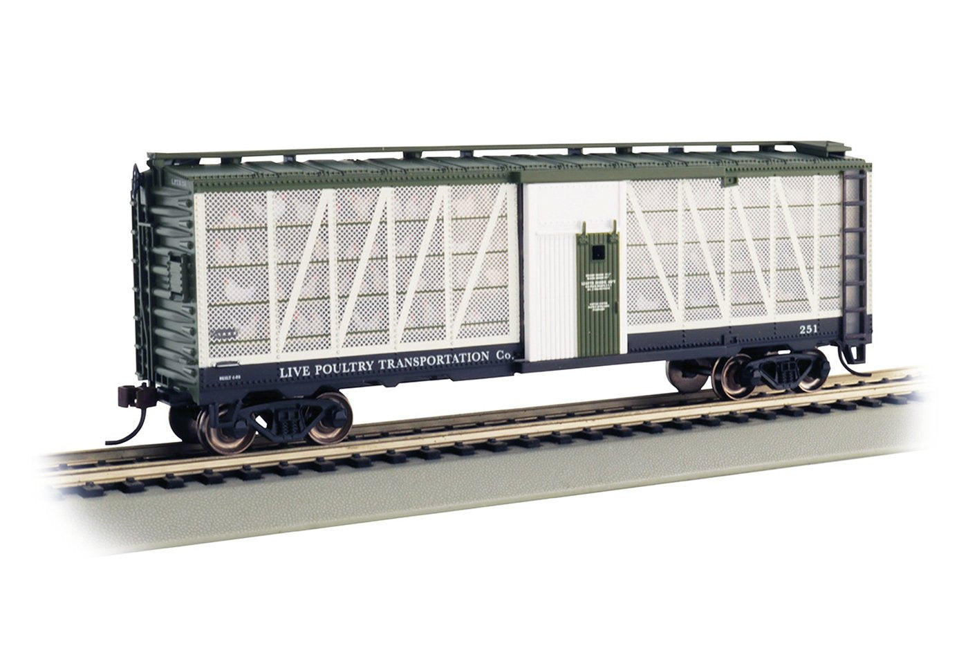 Bachmann, Live Poultry Transportation Co#251 Poultry Transport Car. HO