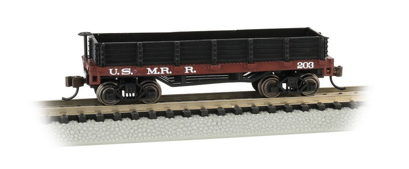 Bachmann U.S. Military RR #203 Old TimeWood Gondola. N Scale