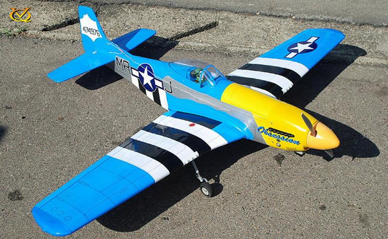 VQ Models P51D Mustang Obsession 46-62/EP U.S. D Day/Blue, 1580mm WS