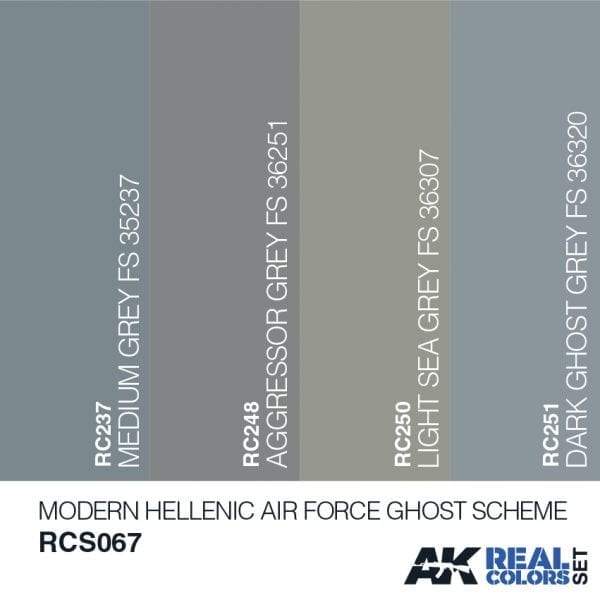 AK Interactive Real Colours Modern Hellenic Air Force Ghost Scheme Set