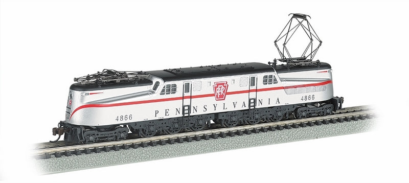 Bachmann PRR #4866 GG-1 Elec. Loco Slvrw/Red Stripe DCC Ready N Scale